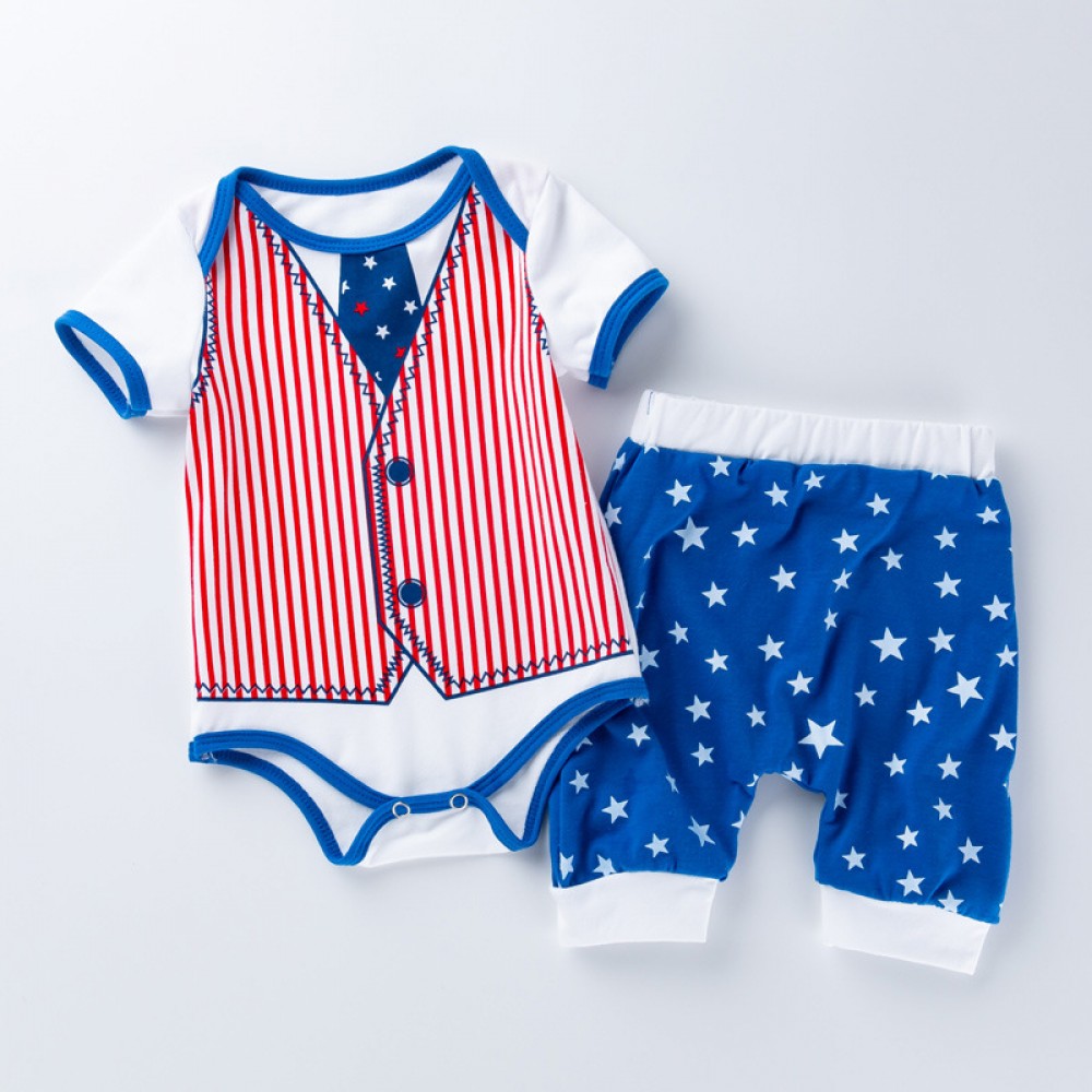 2-Piece Independence Day Bodysuit And Short Set For 19 - 22 inches ...