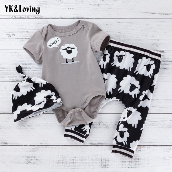 3-Piece Sleepy Bodysuit And Trousers Set For 19 - 22 inches Reborn Boys