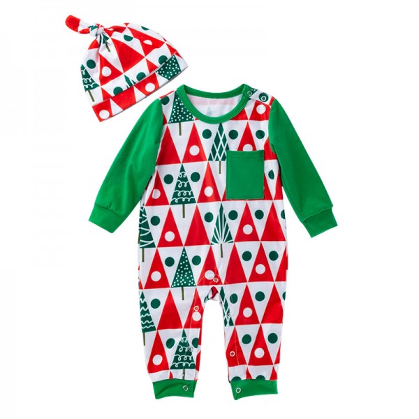 2-Piece Xmas Jammies And Hat Set For 19 - 22 inches Reborn Boys