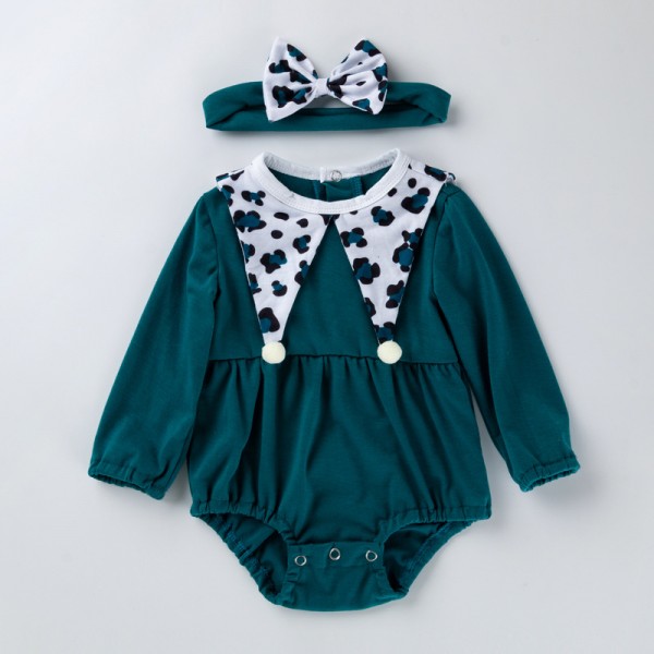 2-Piece Long Sleeve Bodysuit And Headband Set For 19 - 22 inches Reborn Girls
