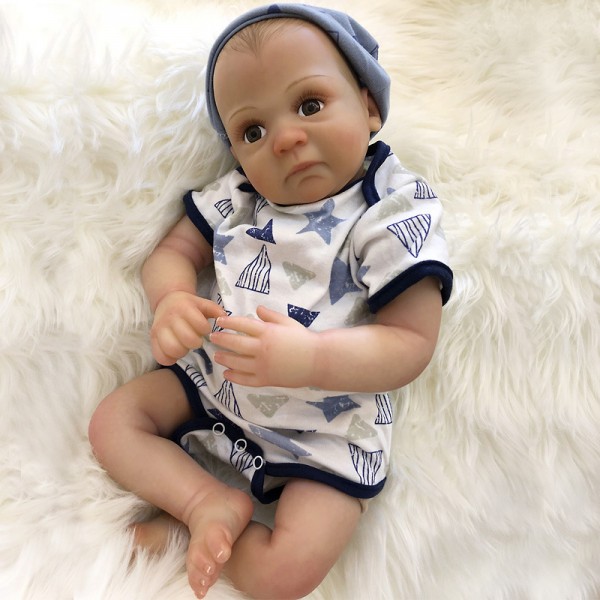 Soft Silicone Vinyl Realistic Lifelike Baby Boy Doll 20 inches