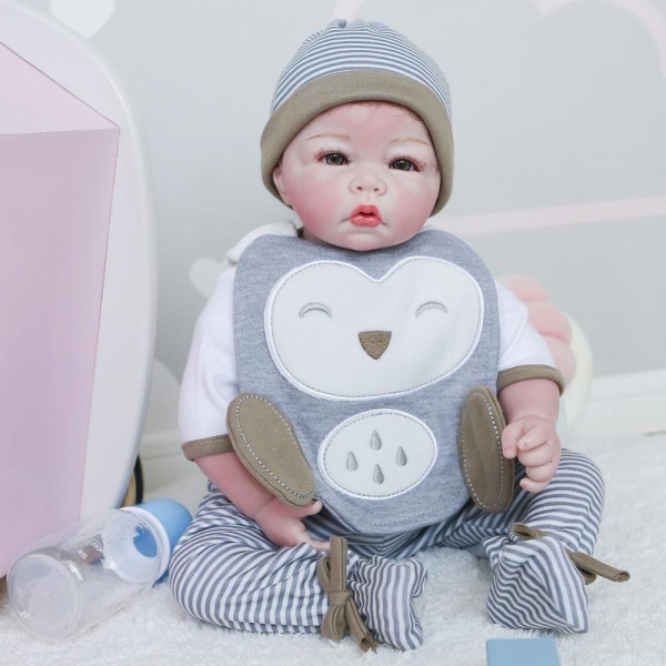 100% Handmade Boy Doll Lifelike Realistic Newborn Baby 20Inche