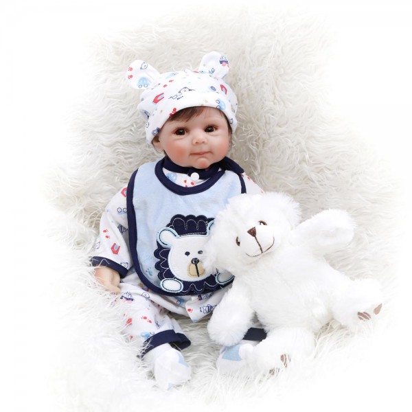Cute Newborn Babies Silicone Soft Vinyl Reborn Baby Boy Doll 20 Inche