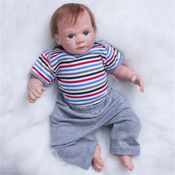 Lifelike Reborn Baby Dolls Newborn Silicone Realistic Baby Boy Doll 20inch