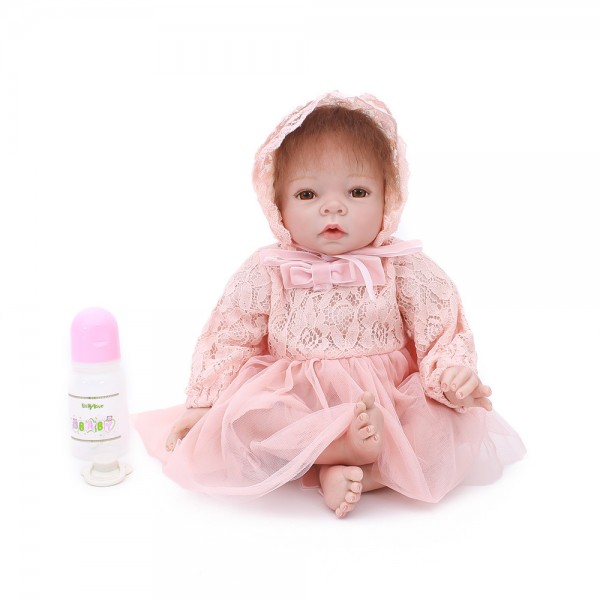 Little Princess Reborn Baby Doll Silicone Lifelike Realistic Newborn Baby Girl 22inch