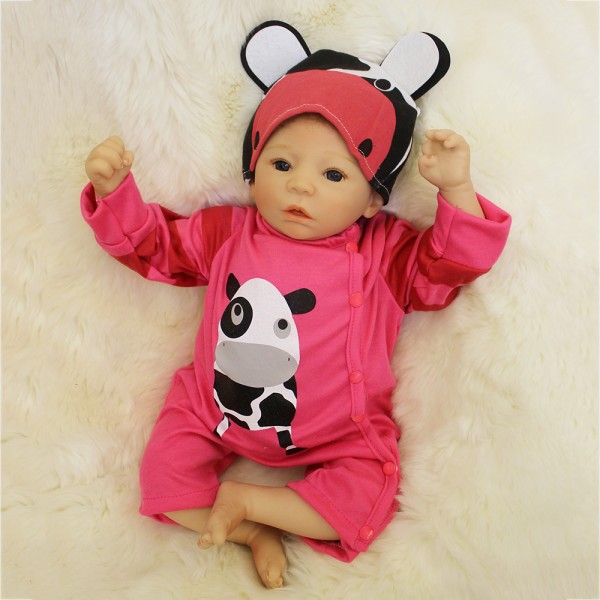 Reborn Baby Doll Silicone PP Cotton Life Like Girl Doll 18inch