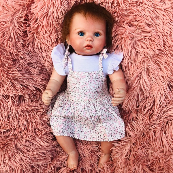 Reborn Baby Doll Silicone PP Cotton Life Like Baby Boy Girl Doll 15inch