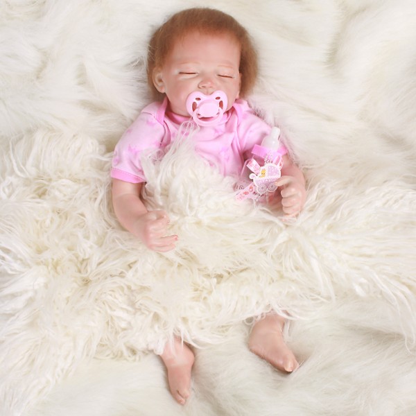 Reborn Sleeping Baby Doll Girl Life Like Silicone PP Cotton Baby Doll 20inch
