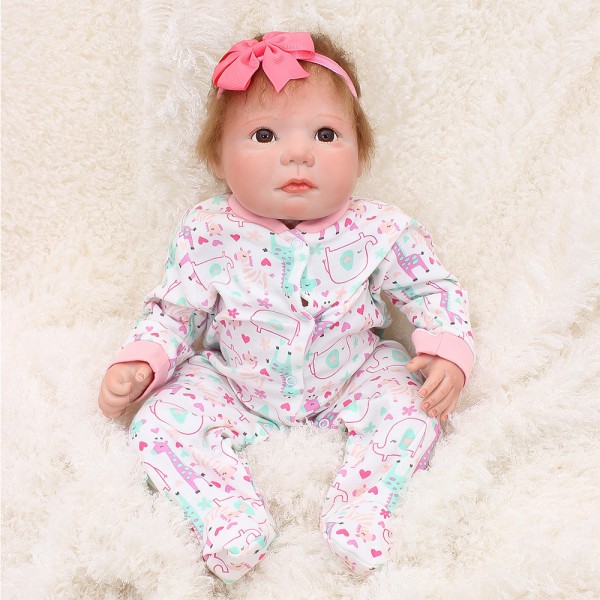 Realistic Reborn Baby Doll Lifelike Silicone Girl Doll 20inch