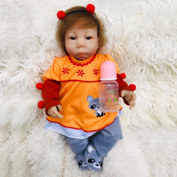Silicone Reborn Baby Dolls Lifelike Realistic Newborn Boy Doll 18inch