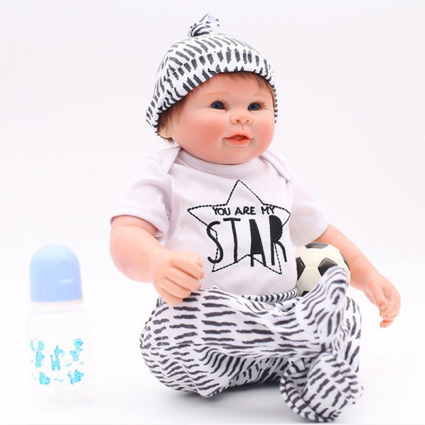 Smile Lifelike Reborn Boy Doll Realistic Silicone Vinyl Baby Boy Doll 20inch