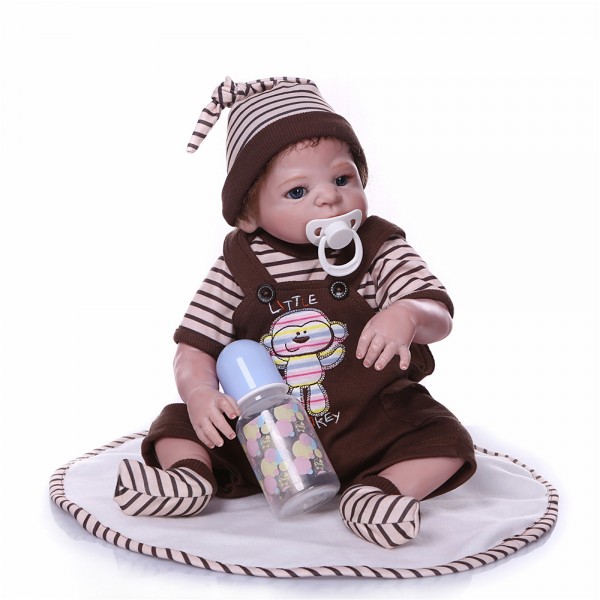 Lifelike Reborn Baby Girl Doll Realistic Silicone Vinyl Poseable Girl Doll 18inch
