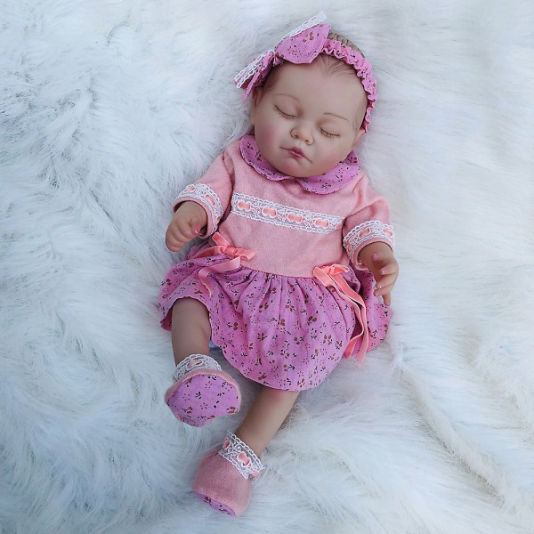 Realistic Reborn Sleeping Girl Newborn Lifelike Silicone Baby Doll 20inch