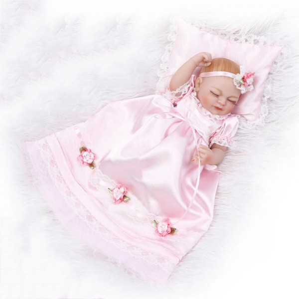 Little Princess Sleeping Reborn Baby Girl Doll Lifelike Silicone Preemie Doll 10inch
