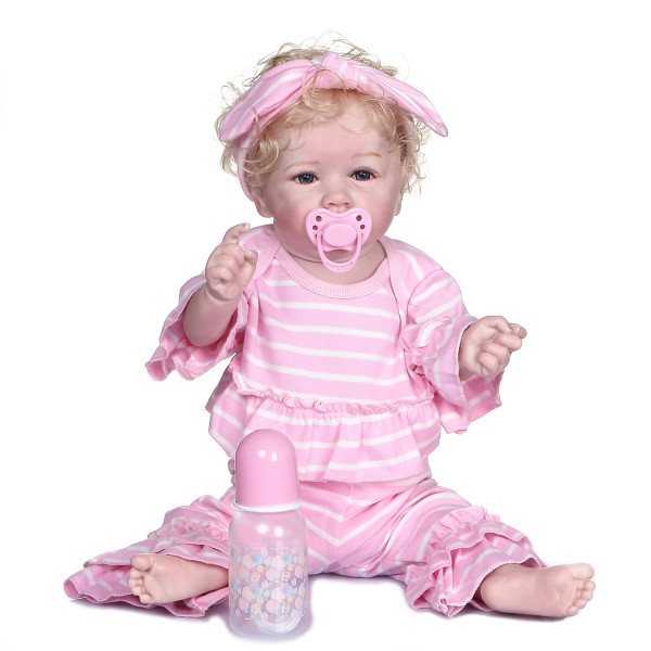Affordable Full Body Silicone Baby Waterproof Realistic Baby Doll 22inche