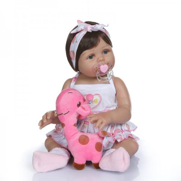 Lifelike Reborn Girl Baby Doll Realistic Silicone Poseable Doll 19inch