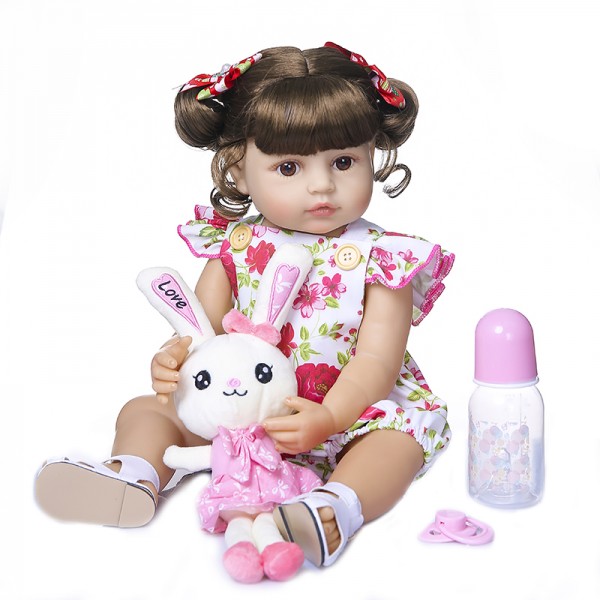 Full Body Silicone Soft Real Touch Princess Doll Original Reborn Toddler Girl 22 Inche